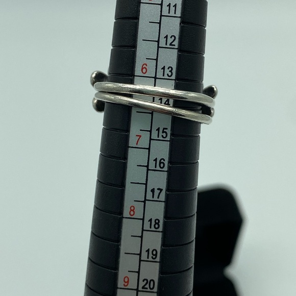 Pandora Stackable Darling Daisies Enamel White Sterling Silver 925 Rings - Picture 5 of 12